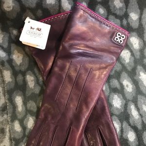 NTW Coach Leather Gloves lined in Cashmere